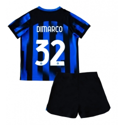 Fotbollsset Barn Inter Milan Federico Dimarco #32 Hemmatröja 2023-24 Mini-Kit Kortärmad (+ korta byxor)