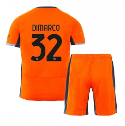 Fotbollsset Barn Inter Milan Federico Dimarco #32 Tredje Tröja 2023-24 Mini-Kit Kortärmad (+ korta byxor)