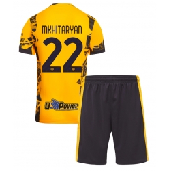 Fotbollsset Barn Inter Milan Henrikh Mkhitaryan #22 Tredje Tröja 2024-25 Mini-Kit Kortärmad (+ korta byxor)