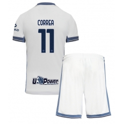 Fotbollsset Barn Inter Milan Joaquin Correa #11 Bortatröja 2024-25 Mini-Kit Kortärmad (+ korta byxor)