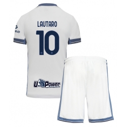 Fotbollsset Barn Inter Milan Lautaro Martinez #10 Bortatröja 2024-25 Mini-Kit Kortärmad (+ korta byxor)