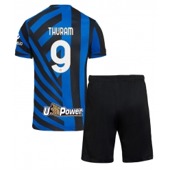 Fotbollsset Barn Inter Milan Marcus Thuram #9 Hemmatröja 2024-25 Mini-Kit Kortärmad (+ korta byxor)