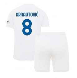 Fotbollsset Barn Inter Milan Marko Arnautovic #8 Bortatröja 2023-24 Mini-Kit Kortärmad (+ korta byxor)