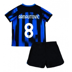 Fotbollsset Barn Inter Milan Marko Arnautovic #8 Hemmatröja 2023-24 Mini-Kit Kortärmad (+ korta byxor)