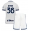 Fotbollsset Barn Inter Milan Matteo Darmian #36 Bortatröja 2024-25 Mini-Kit Kortärmad (+ korta byxor)