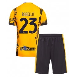 Fotbollsset Barn Inter Milan Nicolo Barella #23 Tredje Tröja 2024-25 Mini-Kit Kortärmad (+ korta byxor)