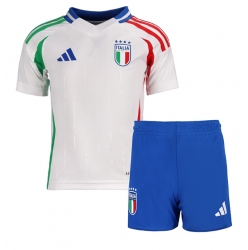 Fotbollsset Barn Italien Bortatröja EM 2024 Mini-Kit Kortärmad (+ korta byxor)