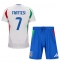 Fotbollsset Barn Italien Davide Frattesi #7 Bortatröja EM 2024 Mini-Kit Kortärmad (+ korta byxor)