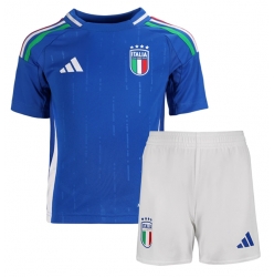 Fotbollsset Barn Italien Hemmatröja EM 2024 Mini-Kit Kortärmad (+ korta byxor)