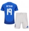 Fotbollsset Barn Italien Mateo Retegui #19 Hemmatröja EM 2024 Mini-Kit Kortärmad (+ korta byxor)