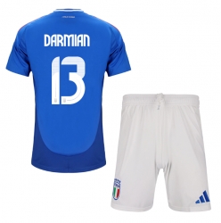 Fotbollsset Barn Italien Matteo Darmian #13 Hemmatröja EM 2024 Mini-Kit Kortärmad (+ korta byxor)