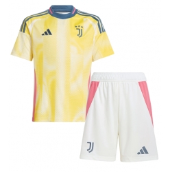 Fotbollsset Barn Juventus Bortatröja 2024-25 Mini-Kit Kortärmad (+ korta byxor)