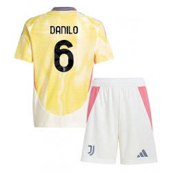 Fotbollsset Barn Juventus Danilo Luiz #6 Bortatröja 2024-25 Mini-Kit Kortärmad (+ korta byxor)