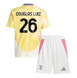 Fotbollsset Barn Juventus Douglas Luiz #26 Bortatröja 2024-25 Mini-Kit Kortärmad (+ korta byxor)