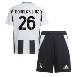 Fotbollsset Barn Juventus Douglas Luiz #26 Hemmatröja 2024-25 Mini-Kit Kortärmad (+ korta byxor)