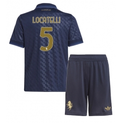 Fotbollsset Barn Juventus Manuel Locatelli #5 Tredje Tröja 2024-25 Mini-Kit Kortärmad (+ korta byxor)