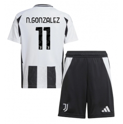 Fotbollsset Barn Juventus Nicolas Gonzalez #11 Hemmatröja 2024-25 Mini-Kit Kortärmad (+ korta byxor)