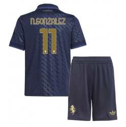 Fotbollsset Barn Juventus Nicolas Gonzalez #11 Tredje Tröja 2024-25 Mini-Kit Kortärmad (+ korta byxor)