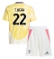 Fotbollsset Barn Juventus Timothy Weah #22 Bortatröja 2024-25 Mini-Kit Kortärmad (+ korta byxor)