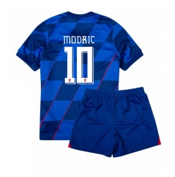 Fotbollsset Barn Kroatien Luka Modric #10 Bortatröja EM 2024 Mini-Kit Kortärmad (+ korta byxor)