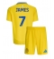 Fotbollsset Barn Leeds United Daniel James #7 Bortatröja 2024-25 Mini-Kit Kortärmad (+ korta byxor)