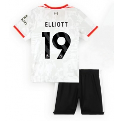 Fotbollsset Barn Liverpool Harvey Elliott #19 Tredje Tröja 2024-25 Mini-Kit Kortärmad (+ korta byxor)