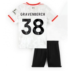 Fotbollsset Barn Liverpool Ryan Gravenberch #38 Tredje Tröja 2024-25 Mini-Kit Kortärmad (+ korta byxor)