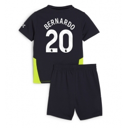 Fotbollsset Barn Manchester City Bernardo Silva #20 Bortatröja 2024-25 Mini-Kit Kortärmad (+ korta byxor)