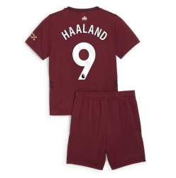 Fotbollsset Barn Manchester City Erling Haaland #9 Tredje Tröja 2024-25 Mini-Kit Kortärmad (+ korta byxor)