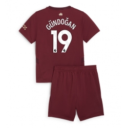 Fotbollsset Barn Manchester City Ilkay Gundogan #19 Tredje Tröja 2024-25 Mini-Kit Kortärmad (+ korta byxor)