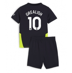 Fotbollsset Barn Manchester City Jack Grealish #10 Bortatröja 2024-25 Mini-Kit Kortärmad (+ korta byxor)