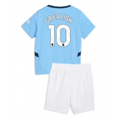 Fotbollsset Barn Manchester City Jack Grealish #10 Hemmatröja 2024-25 Mini-Kit Kortärmad (+ korta byxor)