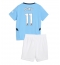 Fotbollsset Barn Manchester City Jeremy Doku #11 Hemmatröja 2024-25 Mini-Kit Kortärmad (+ korta byxor)