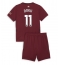 Fotbollsset Barn Manchester City Jeremy Doku #11 Tredje Tröja 2024-25 Mini-Kit Kortärmad (+ korta byxor)