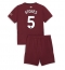 Fotbollsset Barn Manchester City John Stones #5 Tredje Tröja 2024-25 Mini-Kit Kortärmad (+ korta byxor)