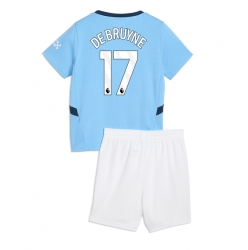 Fotbollsset Barn Manchester City Kevin De Bruyne #17 Hemmatröja 2024-25 Mini-Kit Kortärmad (+ korta byxor)