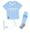 Fotbollsset Barn Manchester City Manuel Akanji #25 Hemmatröja 2023-24 Mini-Kit Kortärmad (+ korta byxor)