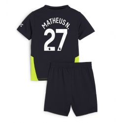 Fotbollsset Barn Manchester City Matheus Nunes #27 Bortatröja 2024-25 Mini-Kit Kortärmad (+ korta byxor)