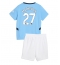 Fotbollsset Barn Manchester City Matheus Nunes #27 Hemmatröja 2024-25 Mini-Kit Kortärmad (+ korta byxor)