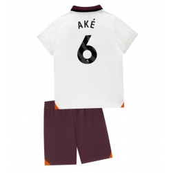 Fotbollsset Barn Manchester City Nathan Ake #6 Bortatröja 2023-24 Mini-Kit Kortärmad (+ korta byxor)