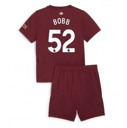 Fotbollsset Barn Manchester City Oscar Bobb #52 Tredje Tröja 2024-25 Mini-Kit Kortärmad (+ korta byxor)