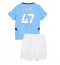 Fotbollsset Barn Manchester City Phil Foden #47 Hemmatröja 2024-25 Mini-Kit Kortärmad (+ korta byxor)