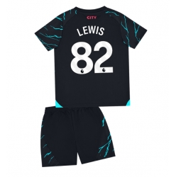 Fotbollsset Barn Manchester City Rico Lewis #82 Tredje Tröja 2023-24 Mini-Kit Kortärmad (+ korta byxor)