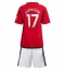 Fotbollsset Barn Manchester United Alejandro Garnacho #17 Hemmatröja 2023-24 Mini-Kit Kortärmad (+ korta byxor)