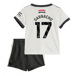 Fotbollsset Barn Manchester United Alejandro Garnacho #17 Tredje Tröja 2024-25 Mini-Kit Kortärmad (+ korta byxor)