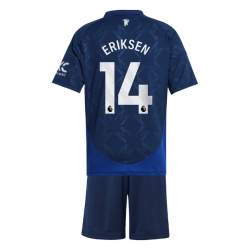 Fotbollsset Barn Manchester United Christian Eriksen #14 Bortatröja 2024-25 Mini-Kit Kortärmad (+ korta byxor)