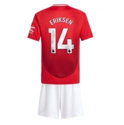 Fotbollsset Barn Manchester United Christian Eriksen #14 Hemmatröja 2024-25 Mini-Kit Kortärmad (+ korta byxor)