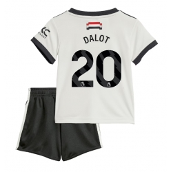 Fotbollsset Barn Manchester United Diogo Dalot #20 Tredje Tröja 2024-25 Mini-Kit Kortärmad (+ korta byxor)