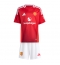 Fotbollsset Barn Manchester United Hemmatröja 2024-25 Mini-Kit Kortärmad (+ korta byxor)