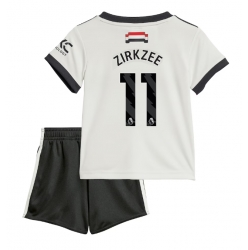 Fotbollsset Barn Manchester United Joshua Zirkzee #11 Tredje Tröja 2024-25 Mini-Kit Kortärmad (+ korta byxor)